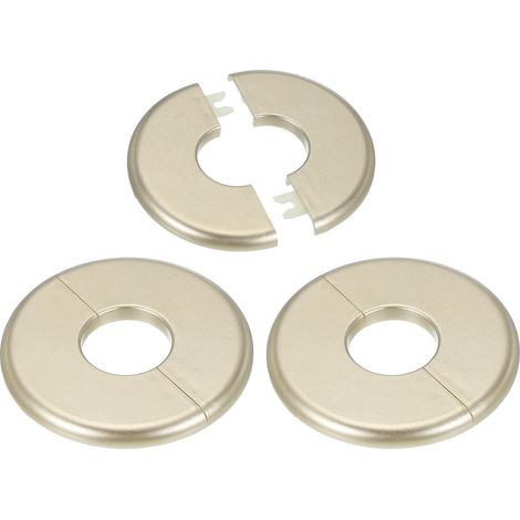 Cache Mitigeur Douche, 3pcs Écussons en ABS Garniture Robinet Douche Muraux pour 34.5mm, Décoration Rosace Robinet Coffrage Caches Tuyaux d'Eau Chauffage Plomberie Mural, Doré (1/5)
