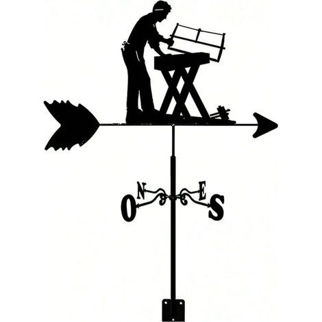 Girouette décorative pour le travail du bois, kit d'indicateur de direction du vent pour pelouse extérieure (1/5)