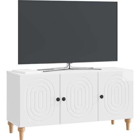 Maison Exclusive - TV-Schränk Hochglanz Weiß 99 x 34,5 x 50 cm Ho