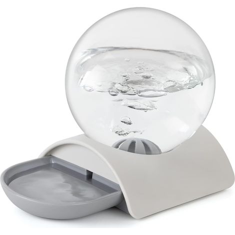 Fontaine à eau automatique pour chats chiens et lapins avec plateau amovible abreuvoir bulles Gris (1/5)