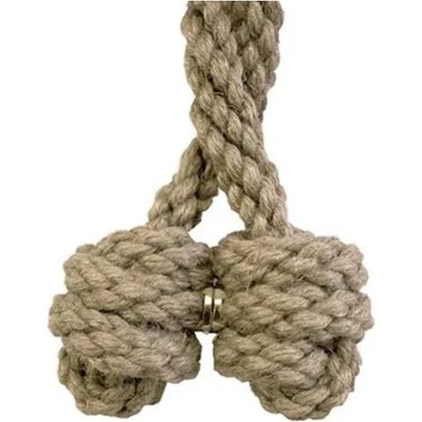 Secodir – Embrasse magnétique cordage tressé 500 mm – Nœuds boules – Fixation sans perçage – Pour décoration bohème