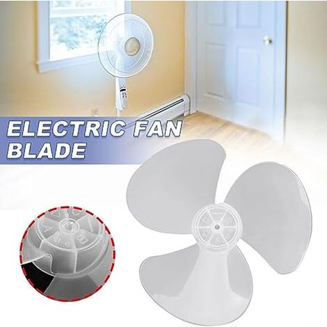 Pale de ventilateur électrique en plastique transparent de 30 cm (12 pouces), compatible avec les ventilateurs à 3 pales sur pied, mural ou de table. Couleur : noir transparent. (1/3)