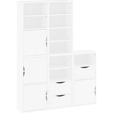 Maison Exclusive - Armadietti Laterali 5 pz ODDA Bianco 40x24x79 cm Legno di Pino (1/5)