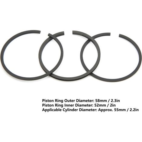 Bardusch - Accessori per compressore d'aria con pistone a 3 pezzi e trasmissione pneumatica per cilindro da 55 mm (1/4)