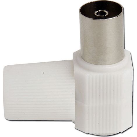 Conector de TV hembra acodado SIMON Multimedia 9,5 mm MMMU730851