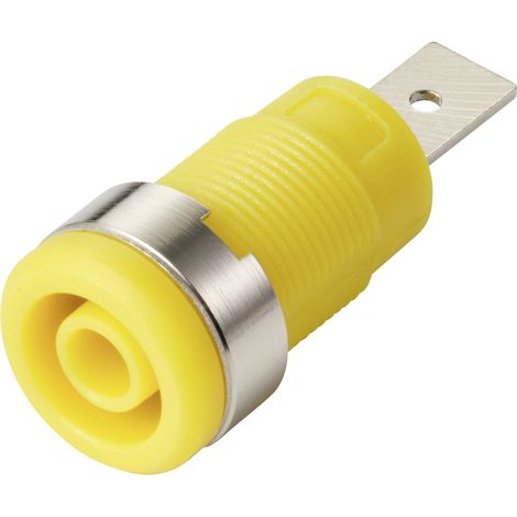TRU COMPONENTS MP-32 gelb Prise encastrée de sécurité femelle, droit Ø de la broche: 4 mm jaune 1 pc