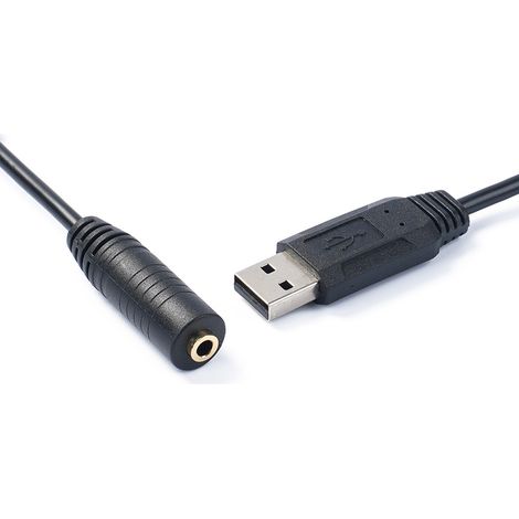 Das vergoldete 4-polige USB-Stecker-auf-3,5-mm-Buchse-Adapterkabel eignet sich zum Anschluss von Audiokabeln von Kopfhörern und Lautsprechern. (1/4)