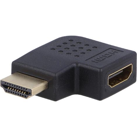 Adaptateur HDMI 1.4 femelle 90 degres vers HDMI male noir