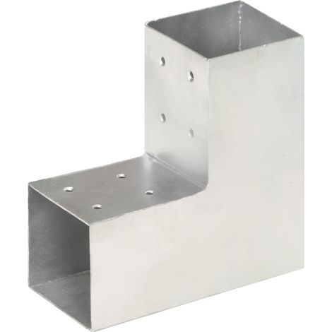 Conector de postes en forma de L metal galvanizado 81x81 mm