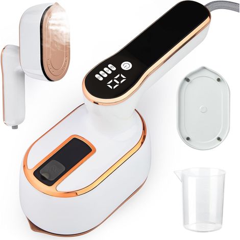 Garment steamer, mini portable garment steamer with LED, compact steam iron for travel, clothes, student dorms, home