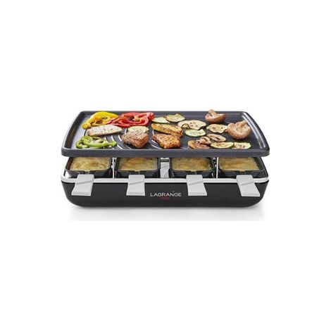 Appareil à raclette 1200W pour 8 personnes – Plaques en acier inoxydable – Facile à nettoyer – 179301 – Lagrange (1/10)