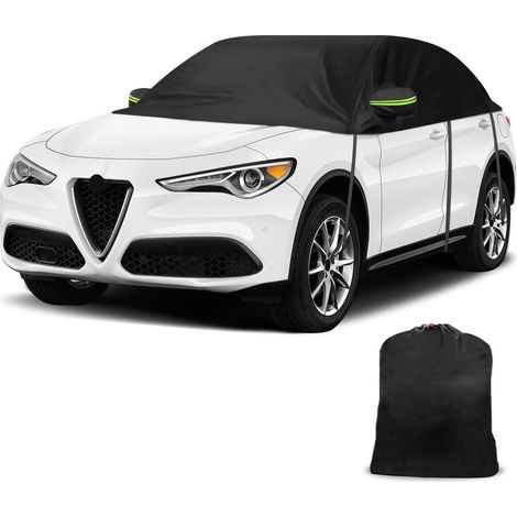 Halbe Autoabdeckung für Alfa Romeo Stelvio 2017-2025, wasserdicht, winddicht, reflektierend (1/5)