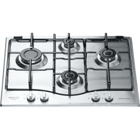 Hotpoint PCN 642 IX-HA NewStyle Piano cottura Gas 60 cm 4 Fuochi Accensione Elettronica Valvola di Sicurezza colore Inox (1/2)