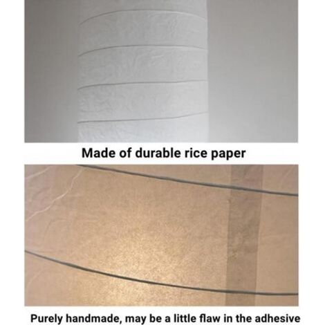 Abat-jour en papier de riz, abat-jour de rechange pour lampe de table et lampadaire, set pour chambre, salon et hôtel (1/5)
