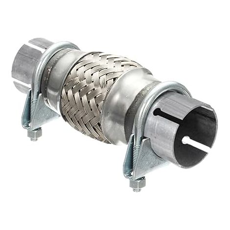 Flexible Car Exhaust Pipe 51mm x 100mm/200mm Exhaust Flex Pipe Double Braided Hose Stainless Steel Exhaust Pipe (1/5)