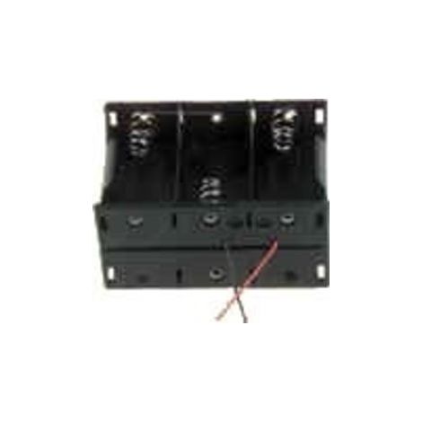Portabatteria R06x6 con cavi 6 celle Aa 33.012n