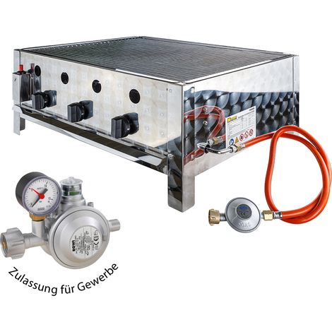 Gasbräter mit Grillrost und zusätzlichem Druckregler (1/5)