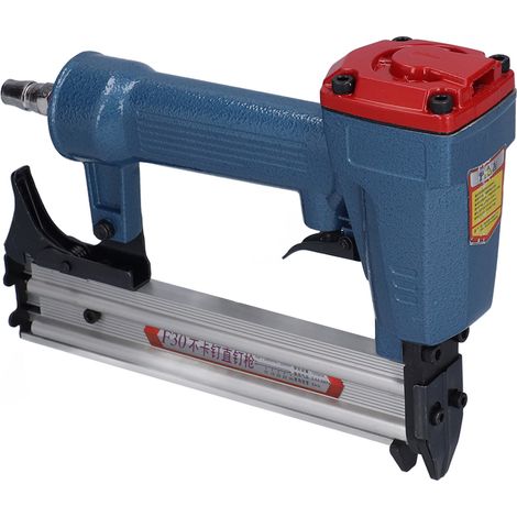 Pistolet à clous pneumatique 100 clous, outil professionnel pour menuiserie et rénovation.