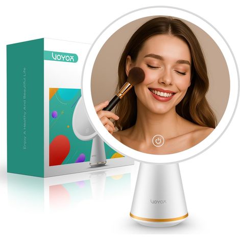 Mirroir Maquilleur Lumineux, Ajustable à 360° Miroir de Maquillage (1/5)