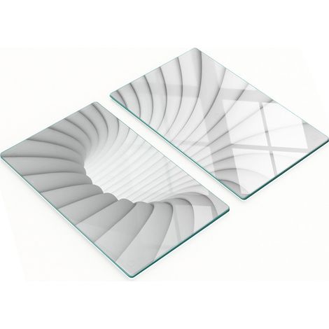 Tablas de cocina de vidrio templado con gr谩ficos abstractos de t煤nel 2x30x52 cm (1/5)