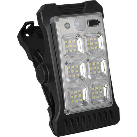 Applique murale solaire extérieure pour patio – LED, capteur de mouvement humain, batterie intégrée, charge USB, clipable et accrochable (1/5)