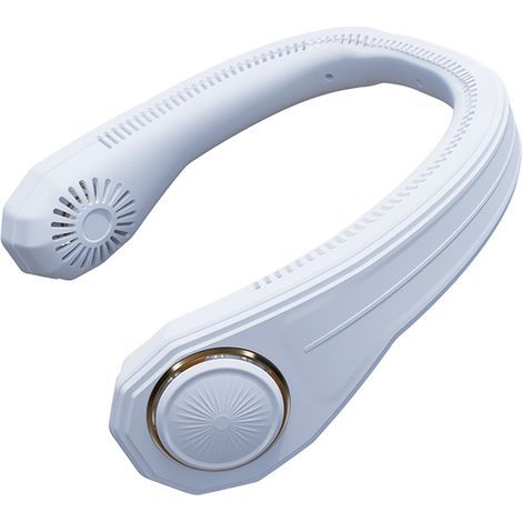 Ventilateur de cou portable rechargeable par USB, sans pales, compact, électrique, à suspendre autour du cou, pour le sport (course à pied, cyclisme, etc.). (1/5)