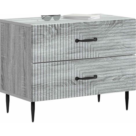 Maison Exclusive - Nachttisch Graues Sonoma 62 x 34,5 x 47,5 cm H