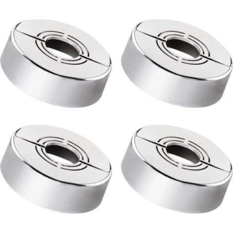 Lot de 4 Rosace Mitigeur Douche 3 Tailles en 1, Cache Rosace Tuyau Radiateur, Rosace Robinet Divisée pour Ø 20mm, Ø 25mm, Ø 33mm, Accessoire Douche Robinet et Radiateur (1/5)