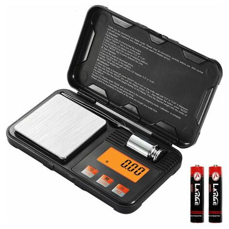 Balance de Précision 0,001g/50g de Poids D'étalonnage, Balance de Cuisine Numérique, Balance de Poche, Balances de Bijoux Portable avec Affichage LCD avec Pincettes, Fonction Tare (1/5)