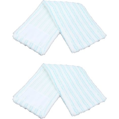 Chiffons de remplacement LEIFHEIT pour balai de nettoyage sans contact, serpillière pour sols carrelés, rechanges pour vadrouille, lot de 2 pièces (1/5)