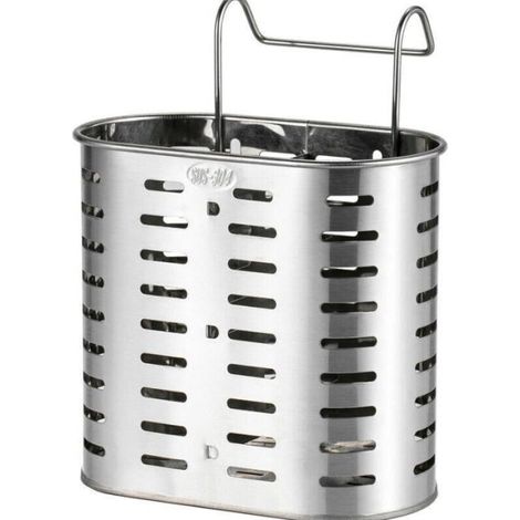 Porte-couverts de cuisine en acier inoxydable 304 porte-baguettes porte-baguettes suspendu vertical panier de rangement (1/4)