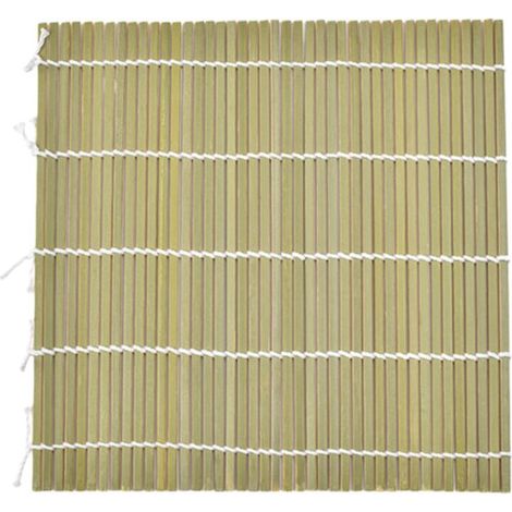 Tappetino per sushi in bambù verde in 3 pezzi, strumento per la preparazione del sushi, stampo per sushi non verniciato e non trattato, 24 x 24 cm, verde (1/5)