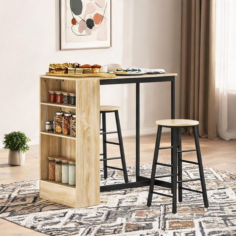 Mobilier de bar en panneau de particules acier 91 x 49 x 91 cm (1/5)