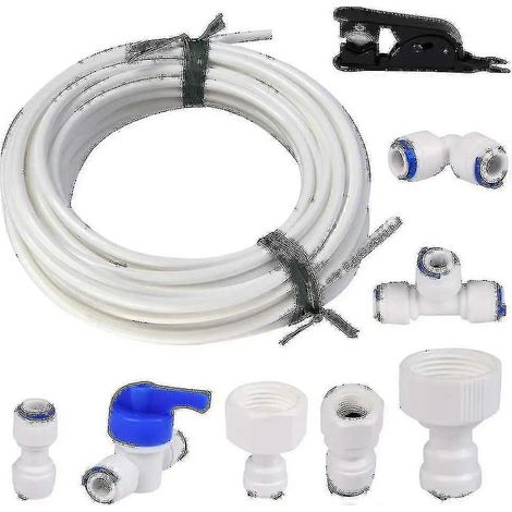 Tuyau d'alimentation en eau universel de 15 mètres (2024), kit de raccord pour tuyau de réfrigérateur 1/4 pouce, tube filtrant, pièces et accessoires pour réfrigérateurs européens / A (1/4)