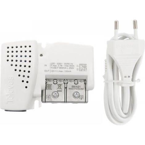 Amplificador de vivienda PicoKom 1e/1s EasyF 47-694MHz G 14/20dB Vs 102/105dB con autoajuste y alimentación preamplificada 12V