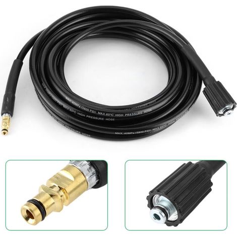 Autowaschschlauch, 40 MPa/5800 PSI Hochdruckreinigungs-Gummischlauch für Karcher K2 K3 K4 K5, 15 Meter/49,2 Fuß FLITI (1/4)