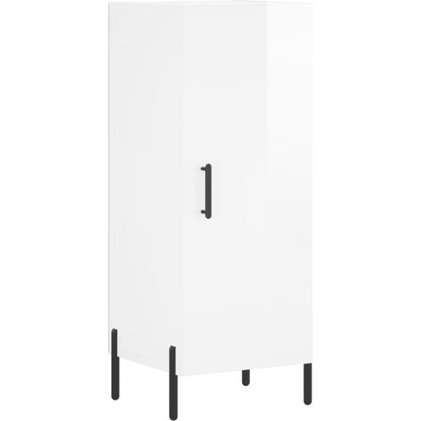 Maison Exclusive - Credenza Bianco Lucido 34,5x34x90 cm in Legno Multistrato