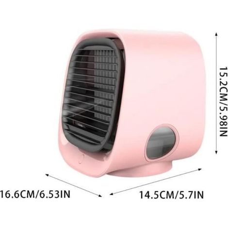 Tragbare Klimaanlage, Luftkühler, 3 Lüfterstufen, integriertes Nachtlicht, für Schlafzimmer, Büro, Reisen (1/5)