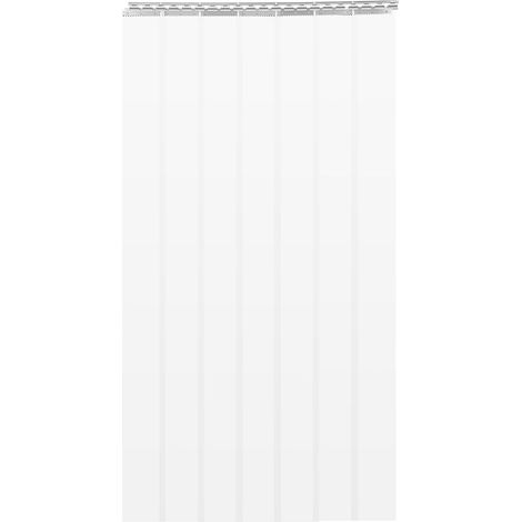 HAUTOUR Lot de 7 rideaux à lamelles en PVC - Transparent - 200 x 105 cm - Rideau industriel - Pour entrepôts, usines, supermarchés (1/5)