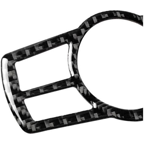 Autocollants décoratifs de remplacement en fibre de carbone pour phares intérieurs et boutons de changement de vitesse, adaptés aux BMW F10, F07, F01, F25, F26 et Série 5. (1/5)