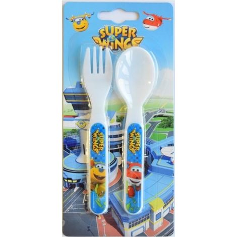 SET 2 POSATE IN PLASTICA PER BAMBINI SUPER WINGS