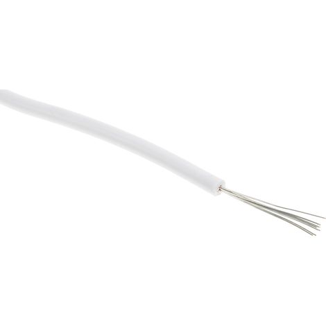 Fils de connexion RS PRO UL3239, 11 0,2 mm² 24 AWG, 6 kV c.c., XLPE Blanc, 100m ( Prix pour Bobine de 100 Mètres )