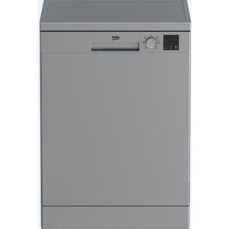 Beko – Lave-vaisselle 60 cm 13 couverts – Classe énergétique D – 5 programmes – Départ différé – Conso eau 12.9L/cycle – Couleur silver
