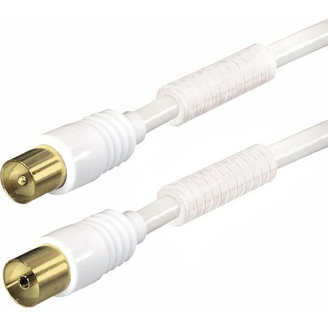 Verbindungskabel cable iec-Stecker gerade 9,5 mm- iec-Buchse gerade 9,5 mm, mit Dämpfungsferrit, 3,0m (1/2)