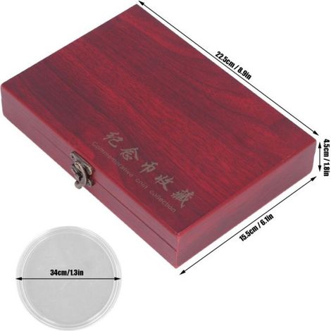 Boîtes de rangement pour pièces de monnaie Boîte de collecte de pièces de monnaie de 50 pièces avec étui de protection transparent (1/4)