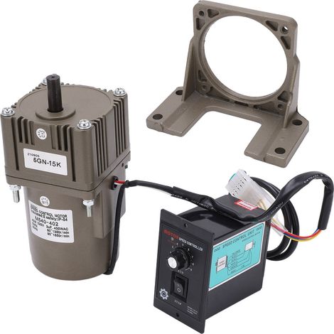Moteur électrique monophasé 220V 40W avec réducteur, vitesse réglable 15K, engrenage asynchrone, pour machines industrielles (1/5)