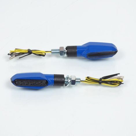 Paire de clignotant bleu à LED 12V Mad Mars pour moto scooter (1/2)