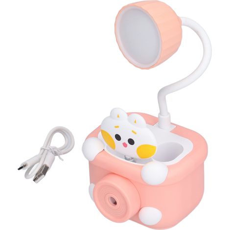 Schreibtischlampe mit LED-Lichtquelle, praktischem, niedlichem Muster, USB-Ladeanschluss und Stifthalter – ideal als Dekoration für Zuhause oder als Geschenk. (1/5)