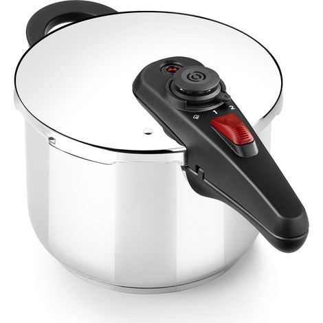 BRA Allure Pentola a pressione rapida, 9 litri, acciaio inox 18/10, adatta a ogni tipo di cucina, compresa a induzione (1/5)