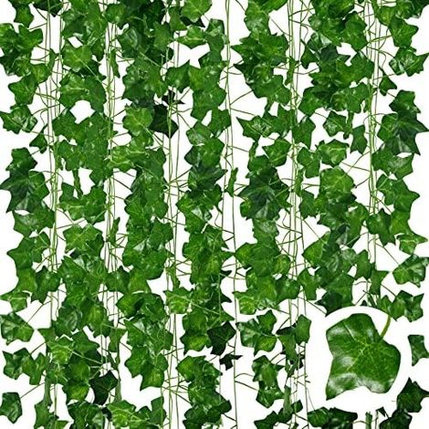 Lot Guirlandes Lierre Artificiel, Plantes Vertes, Déco Murale, Mariage, Balcon, Intérieur Extérieur (1/5)